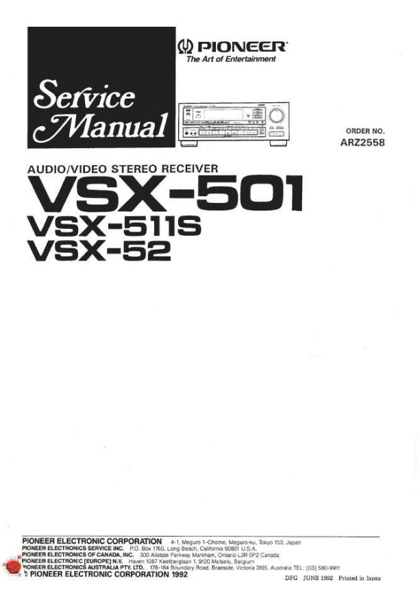 VSX-501, VSX-511S, VSX-52_ARP2558